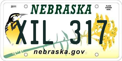NE license plate XIL317