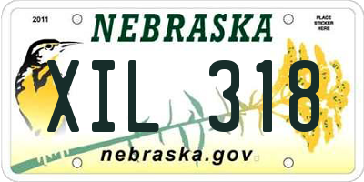 NE license plate XIL318
