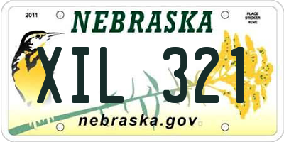 NE license plate XIL321