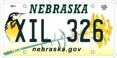 NE license plate XIL326