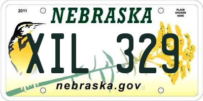 NE license plate XIL329