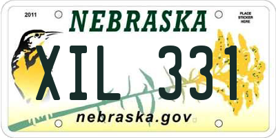 NE license plate XIL331
