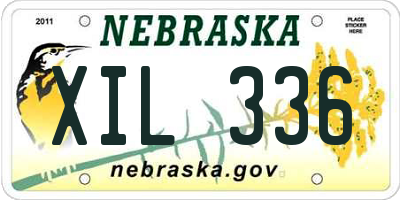 NE license plate XIL336