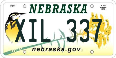 NE license plate XIL337