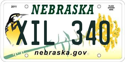 NE license plate XIL340