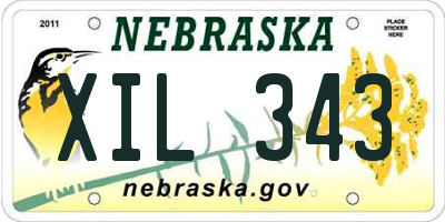 NE license plate XIL343