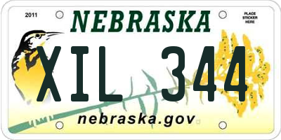 NE license plate XIL344
