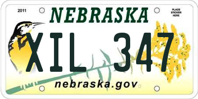 NE license plate XIL347