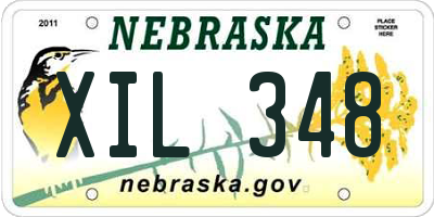 NE license plate XIL348