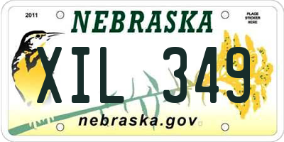 NE license plate XIL349
