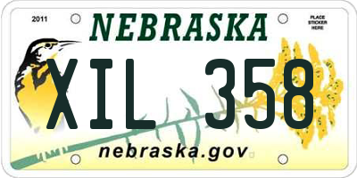 NE license plate XIL358