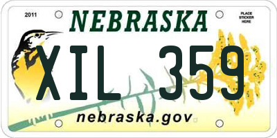 NE license plate XIL359