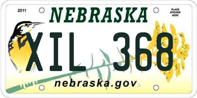 NE license plate XIL368