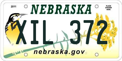 NE license plate XIL372