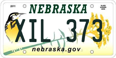 NE license plate XIL373