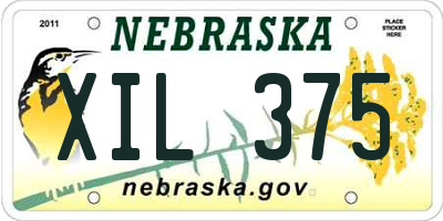 NE license plate XIL375
