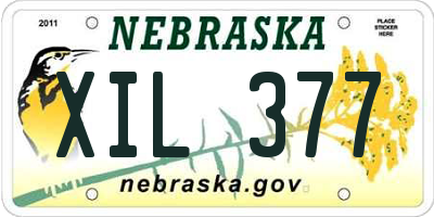 NE license plate XIL377