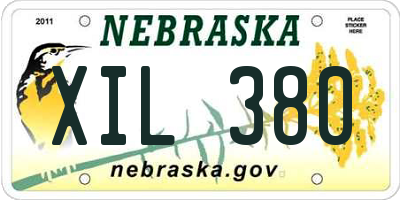 NE license plate XIL380
