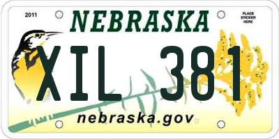 NE license plate XIL381