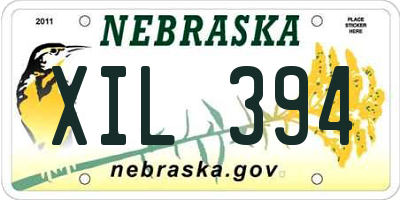 NE license plate XIL394