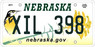 NE license plate XIL398