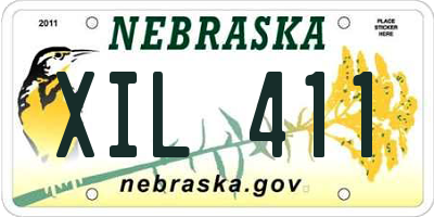 NE license plate XIL411