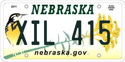 NE license plate XIL415