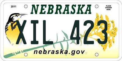 NE license plate XIL423