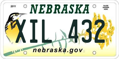 NE license plate XIL432