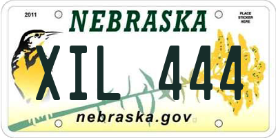 NE license plate XIL444