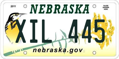 NE license plate XIL445