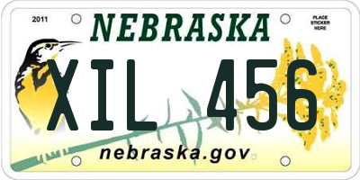 NE license plate XIL456