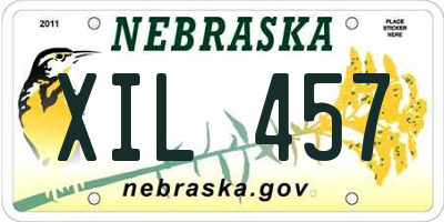 NE license plate XIL457