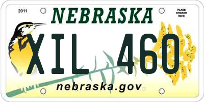 NE license plate XIL460