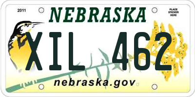 NE license plate XIL462