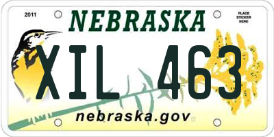 NE license plate XIL463