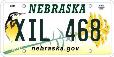 NE license plate XIL468
