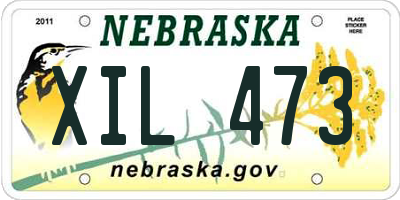 NE license plate XIL473