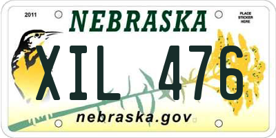 NE license plate XIL476