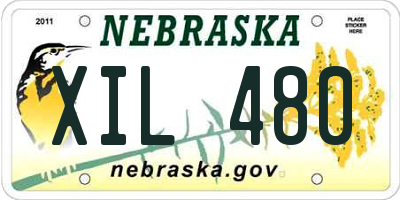 NE license plate XIL480