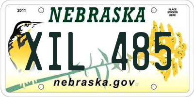NE license plate XIL485