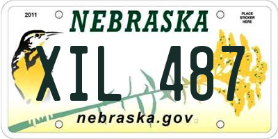 NE license plate XIL487