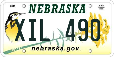 NE license plate XIL490