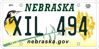 NE license plate XIL494