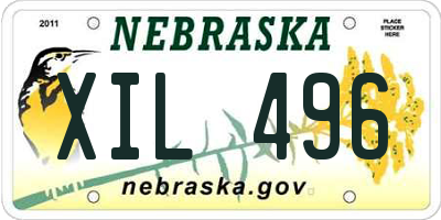 NE license plate XIL496
