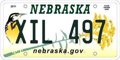 NE license plate XIL497