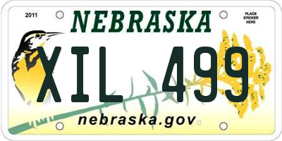 NE license plate XIL499