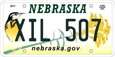 NE license plate XIL507