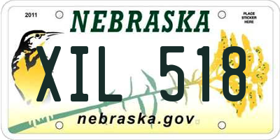 NE license plate XIL518