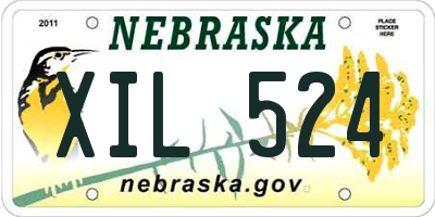 NE license plate XIL524